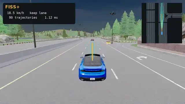 Overtaking a parked car in CARLA